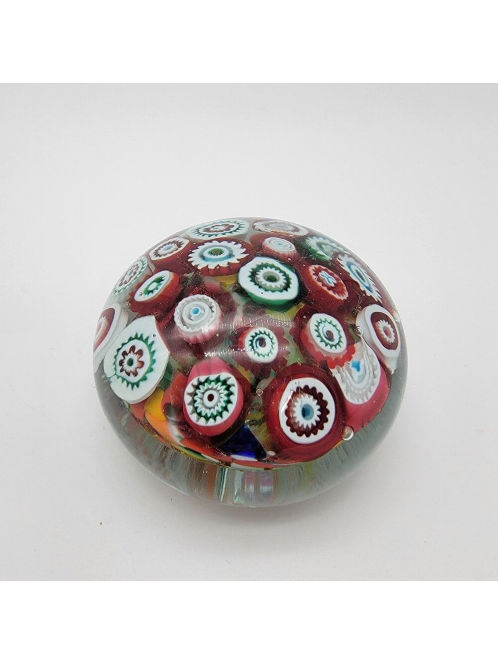 Vintage Murano Millefiori Art Glass Paperweight